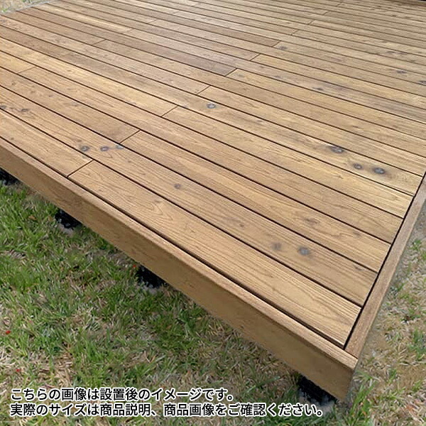 プレイリーホームズ Grad デッキシステム 2間 &times; 6尺（364cm &times; 185.4cm） デッキ材：エステックウッド ヒノキ材 サイズ変更可 お問い合わせください｜エクステリアのプロショップ　キロ