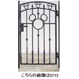 【送料無料】リクシル 新日軽 ディズニー門扉 角門柱式 ミッキーA型 0610 片開き『LIXIL ゲート 部材 ガーデン 住宅 境界 入口 塀 壁 diy キャラクター おしゃれ 鋳物 洋風 門扉』 ブラック|エクステリアのプロショップ キロ