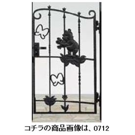 【送料無料】リクシル 新日軽 ディズニー門扉 角門柱式 プーさんA型 0610 片開き『LIXIL ゲート 部材 ガーデン 住宅 境界 入口 塀 壁 diy キャラクター おしゃれ 鋳物 洋風 門扉』 ブラック｜エクステリアのプロショップ　キロ