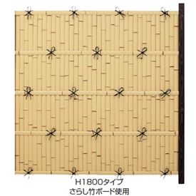 タカショー　ユニバンブー　1型セット　60角柱（両面）　追加型（片柱）　『竹垣フェンス　柵』 真竹｜エクステリアのプロショップ　キロ