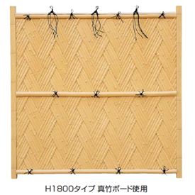 タカショー エバー 23型セット(京庵あじろ) 60角柱(片面) 基本型(両柱) 高さ1800タイプ 『竹垣フェンス 柵』 真竹|エクステリアのプロショップ キロ