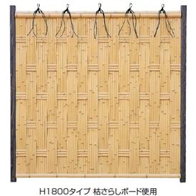 鷹見せ物 エバー 25型仕掛ける（京庵透かし彫り） 60角柱（両面） 基本理念型（両柱） 高さ1800印字機 『竹垣駒寄せ 柵』 枯さらし