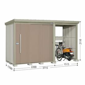 タクボ物置 TP/ストックマンプラスアルファ TP-3715 一般型 『物置 屋外 大型 倉庫 小屋 収納庫 diy サイクルポート タイヤ テント 庭 おしゃれ』【追加金額で取付工事可能】 カーボンブラウン|エクステリアのプロショップ キロ