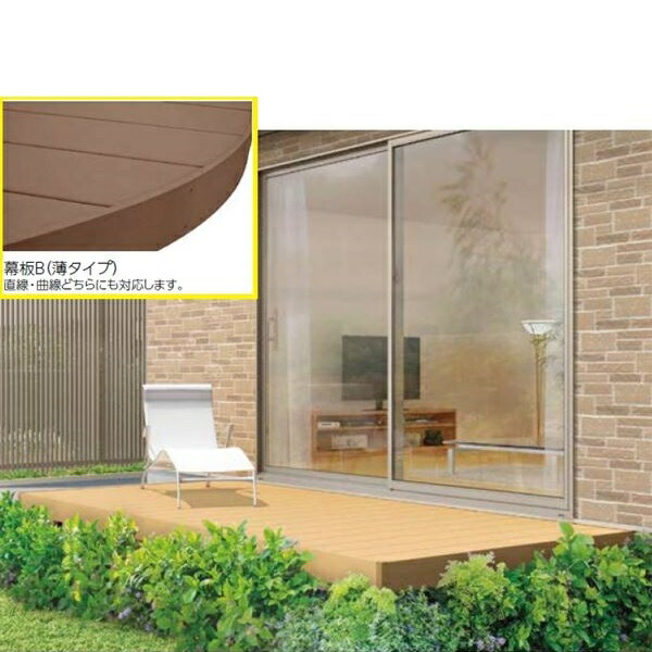 リクシル 樹ら楽ステージ 束柱Aセット(ロング束柱) 幕板B仕様 2間×4尺 『ウッドデッキ diy キット 樹脂 人工木』