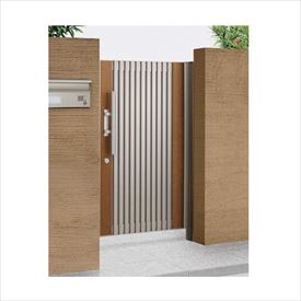 送料無料 玄関 門用エクステリア マロンブラウン花 ガーデン Diy 四国化成 門扉 縦格子のスリットで和のシーンにも良く似合う 四国化成 アルディ門扉1型 柱仕様 0912 片開き マロンブラウン エクステリアのプロショップ キロ