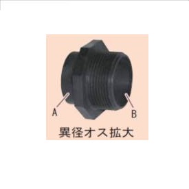 グローベン ポンプオプション イージーフィット異径継手 ネジ口径 G1：G11/2 異径オス拡大 C40MSP2540M 『ガーデニングDIY部材』
