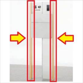 リクシル ウィルモダン部材 両柱セット センターブロック上下用 『機能門柱 機能ポール』｜エクステリアのプロショップ　キロ