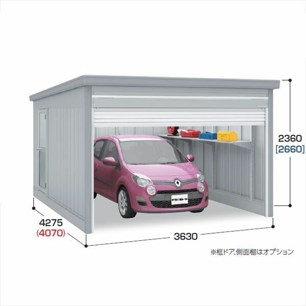 送料無料 エクステリア ガーデンファニチャー ガレージ 車庫として倉庫として使用出来るスタンダードガレージ 配送は関東 東海限定 イナバ物置 ガレーディア Grn 3642s 一般型 シャッター車庫 ガレージ エクステリアのプロショップ キロ イナバ物置