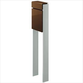 YKK フィッテ （上入れ前だし） DPB-1 『ポスト＋柱セット』 ポスト：ミディアムブラウン／柱：シルバー