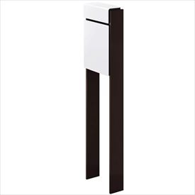 YKK フィッテ (上入れ前だし) DPB-1 『ポスト+柱セット』 ポスト:ハイホワイト/柱:ダークブラウン|エクステリアのプロショップ キロ