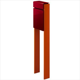 YKK フィッテ (上入れ前だし) DPB-1 『ポスト+柱セット』 ポスト:シックレッド/柱:サンオレンジ