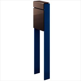 YKK フィッテ （上入れ前だし） DPB-1 『ポスト＋柱セット』 ポスト：ダークブラウン／柱：プレシャスブルー