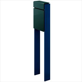 YKK フィッテ (上入れ前だし) DPB-1 『ポスト+柱セット』 ポスト:ブリティッシュグリーン/柱:プレシャスブルー|エクステリアのプロショップ キロ