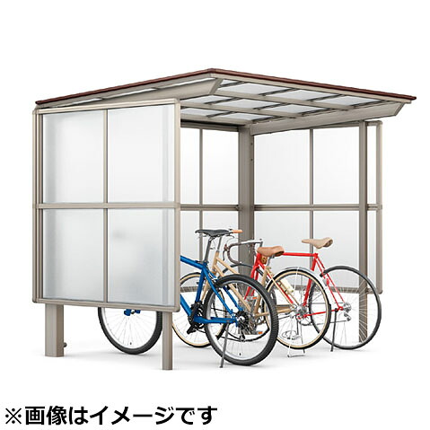 リクシル サイクルポート フーゴF パーク 29-18型 パネル高さ H:1600 ポリカ板 『サビに強いアルミ製 家庭用 自転車置き場 屋根』 アルミ形材色+木調色|エクステリアのプロショップ キロ