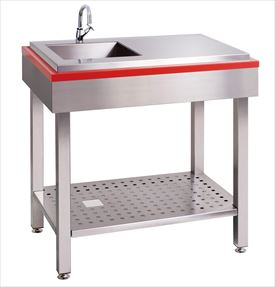 オンリーワン　カルロキッチン　基本セット900　蛇口付き　KS3-C147R　『ガーデン　流し台』 イタリアンレッド
