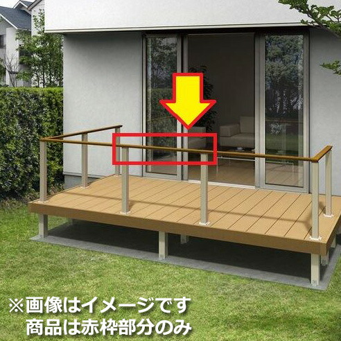YKKAP ルシアスデッキフェンスB01型 本体 笠木 1スパン用 ウッドデッキ フェンス パネル 人工木 樹脂 diy 木調カラー