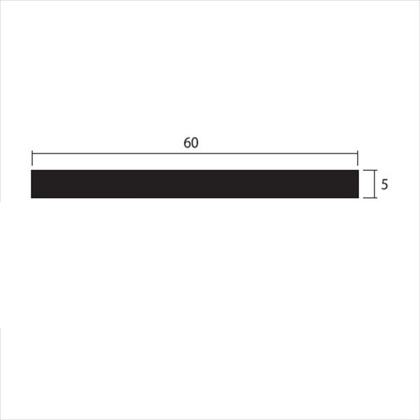 安田株式会社 一般形材 アルミフラットバー 定尺 L=4,000 5×60(mm) 『外構DIY部品』 シルバー