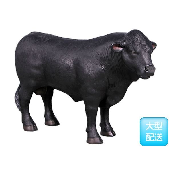 FRP 小型アバディーンアンガス種牛・右向き / Definitive Angus Looking Right fr160070BL 『毛の荒物園オブジェ アニマルオブジェ バス発着場・旅人宿向け』