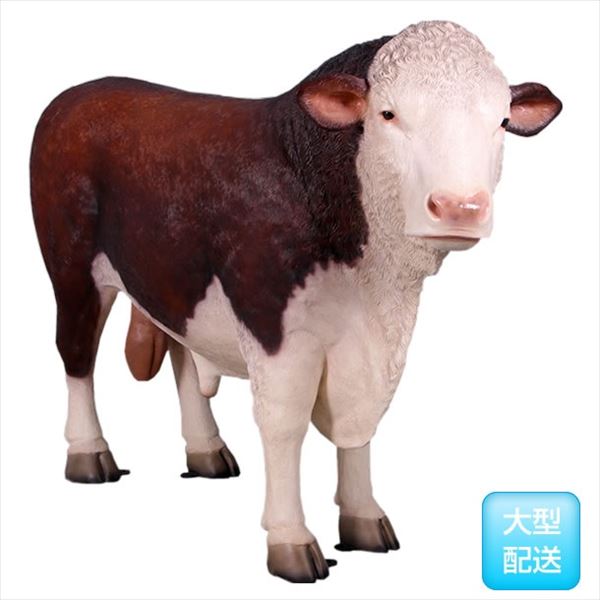 FRP 地獄ジェラルド・r・フォードの雄牛 / Hereford Bull fr160034 『毛の荒物園オブジェ アニマルオブジェ バス発着場・旅人宿向け』