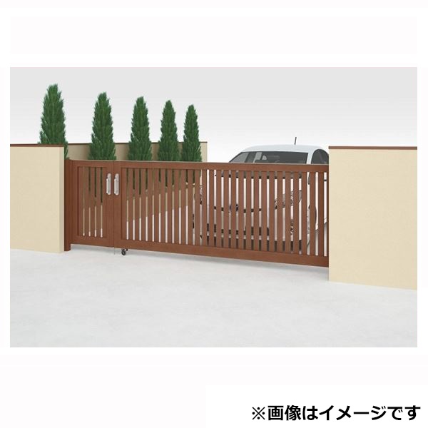 【法人様限定商品 】四国化成　アレグリア引戸1型　手動式　袖門扉（左）付　H12　AGG1L-07-2512S　『カーゲート　車庫用引戸』｜エクステリアのプロショップ　キロ