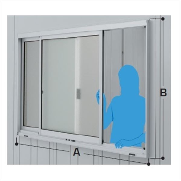 イナバ物置 オプション ガレーディア(GRN)用 ガラス窓 GNR-2J 壁パネル2枚分 ガラス付き ジャンボ *本体同時注文価格|エクステリアのプロショップ キロ