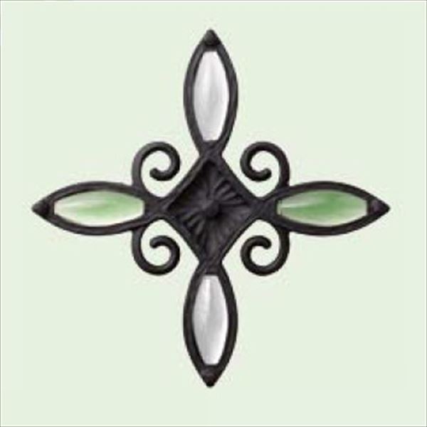 リクシル ラフィーネフェンス オプションオーナメント ブローチA（白＋緑） 1個入り 取付部品入り