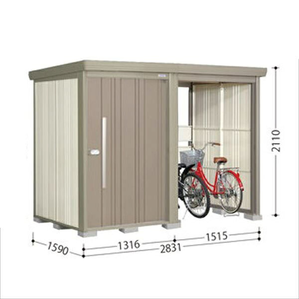 タクボ物置 TP／ストックマンプラスアルファ TP-SZ2815 多雪型 『物置 屋外 大型 倉庫 小屋 収納庫 diy サイクルポート タイヤ テント 庭 おしゃれ』【追加金額で取付工事可能】 カーボンブラウン