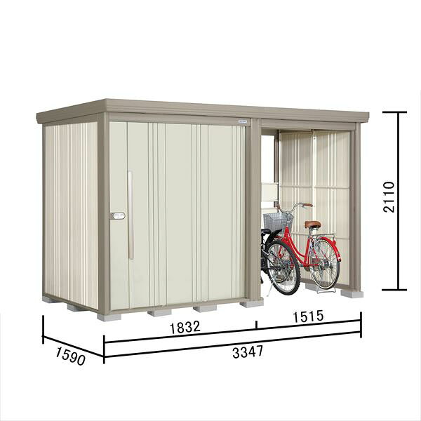 タクボ物置 TP／ストックマンプラスアルファ TP-3315 一般型 『物置 屋外 大型 倉庫 小屋 収納庫 diy サイクルポート タイヤ テント 庭 おしゃれ』【追加金額で取付工事可能】 ムーンホワイト