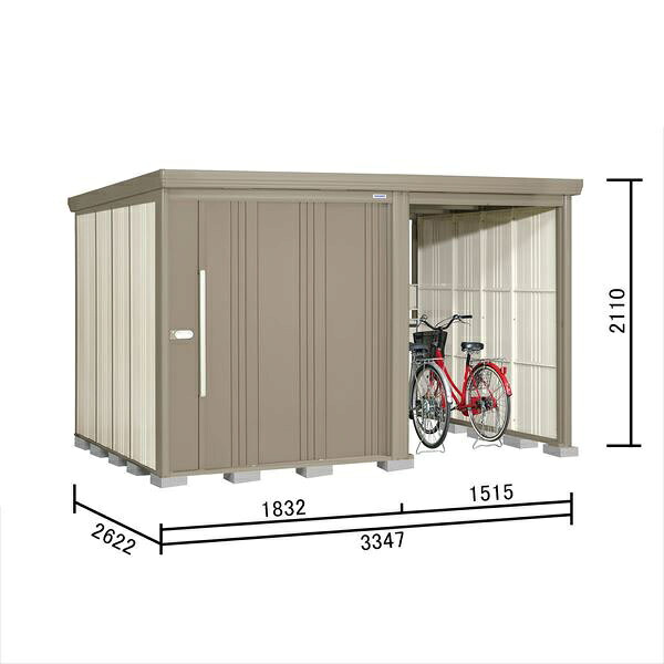 タクボ物置 TP/ストックマンプラスアルファ TP-SZ3326 多雪型 『物置 屋外 大型 倉庫 小屋 収納庫 diy サイクルポート タイヤ テント 庭 おしゃれ』【追加金額で取付工事可能】 カーボンブラウン|エクステリアのプロショップ キロ