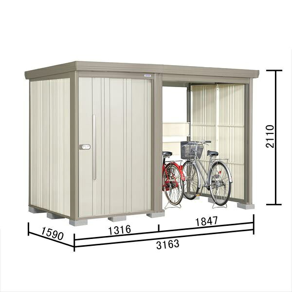 タクボ物置 TP／ストックマンプラスアルファ TP-SZ31R15 多雪型 『物置 屋外 大型 倉庫 小屋 収納庫 diy サイクルポート タイヤ テント 庭 おしゃれ』【追加金額で取付工事可能】 ムーンホワイト 116,250円