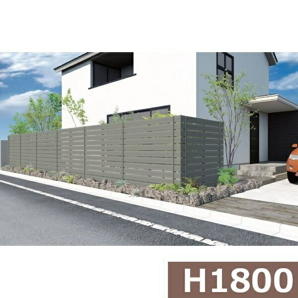 グローベン フェンス プラドワン コミコミセット ジョイントあり仕様 W10000×H1770（11段） 板隙間10mm 『目隠しフェンス 部材 樹脂 DIY』