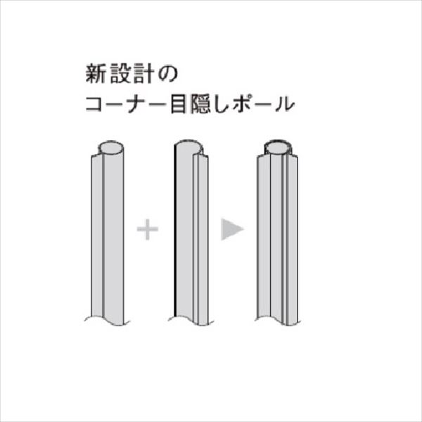 楽天市場 リクシル フェンスab オプション Yl3型 T 12 目隠しコーナー継手セットe ポール付 1セット アルミフェンス 柵 エクステリアのプロショップ キロ