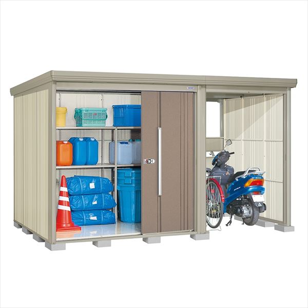 タクボ物置 TP／ストックマンプラスアルファ TP-S3719 多雪型 『物置 屋外 大型 倉庫 小屋 収納庫 diy サイクルポート タイヤ テント 庭 おしゃれ』【追加金額で取付工事可能】 カーボンブラウン