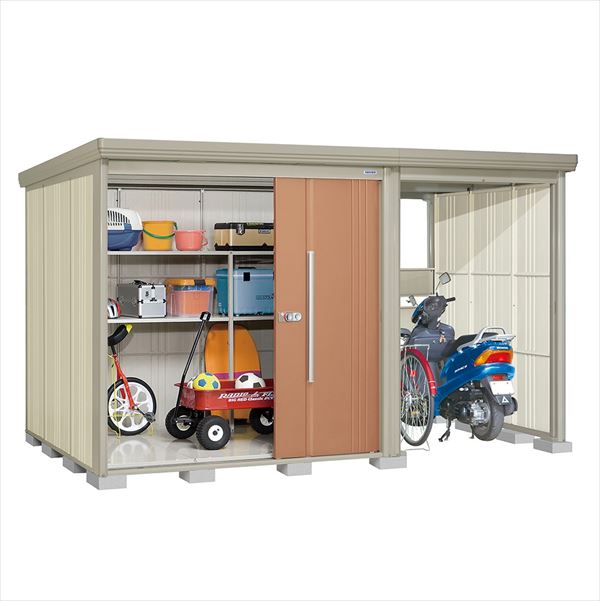 タクボ物置 TP／ストックマンプラスアルファ TP-S3719 多雪型 『物置 屋外 大型 倉庫 小屋 収納庫 diy サイクルポート タイヤ テント 庭 おしゃれ』【追加金額で取付工事可能】 トロピカルオレンジ
