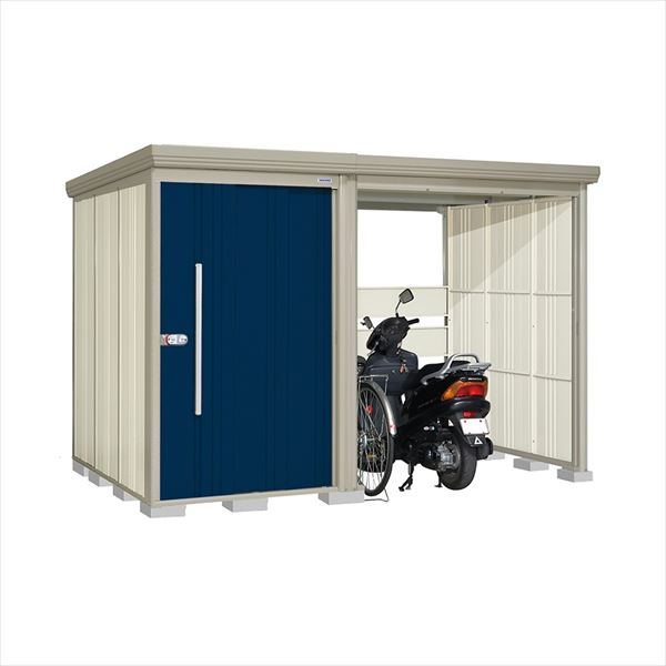 タクボ物置 TP/ストックマンプラスアルファ TP-SZ31R19 多雪型 『物置 屋外 大型 倉庫 小屋 収納庫 diy サイクルポート タイヤ テント 庭 おしゃれ』【追加金額で取付工事可能】 ディープブルー|エクステリアのプロショップ キロ
