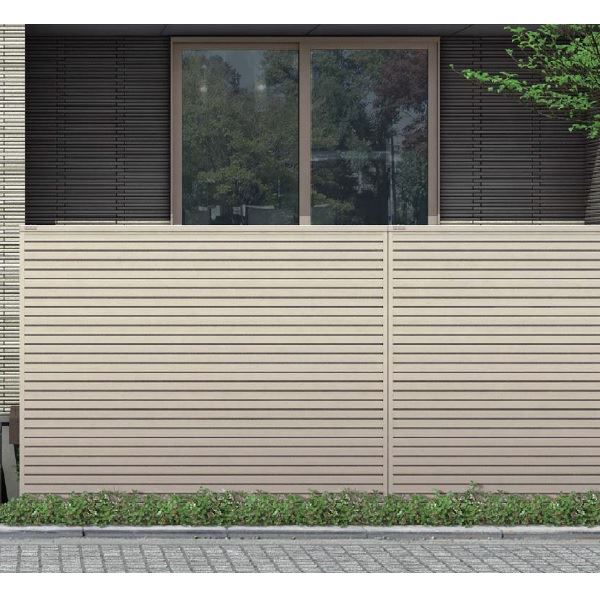 YKK シンプレオ スクリーンフェンスYM1S型 単体セット(本体+柱+中桟+エンドキャップ) T160 『目隠しルーバー アルミフェンス 柵』