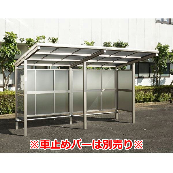 サイクルポート 大仙(ダイセン) 自転車置場F(フラット) 積雪20cm仕様 間口36 側面/背面パネル2段 BSF-P1801〇J□ 6台用 『アルミ製 家庭用 駐輪 自転車置き場 屋根』|エクステリアのプロショップ キロ