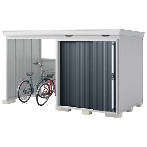 【自転車置場　駐輪】イナバ物置 FW／フォルタ ウィズ FW-18K+1818H CG ハイルーフ　左側開放スペース 豪雪型 結露軽減材付屋根『物置 屋外 大型 diy』【関東・東海地方限定配送】【追加金額で取付工事可能】 CG（チャコールグレー）｜エクステリアのプロショップ　キロ