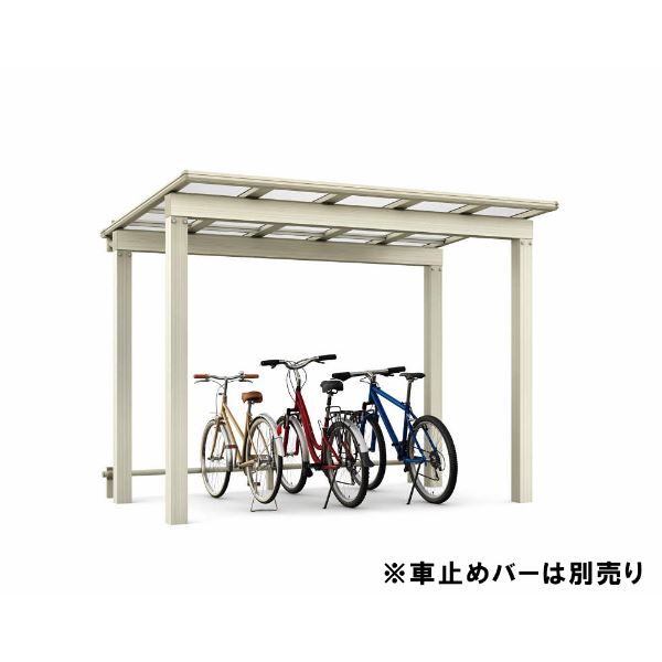 YKK サイクルポート エフルージュ ミニ ファースト 100 基本セット 21-30 標準柱 熱線遮断ポリカーボネート板 アルミ色
