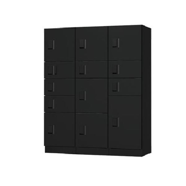 ナスタ 宅配ボックス席（STANDARD） 標準尺度 3列13ボックス席 捺印付 30～50家族用 アパルトマン用 大型 室外据え付ける可 自主独往式 アナログ手当たり 雨合羽手合い 黒いこと