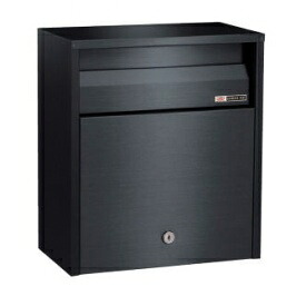 ハッピー金属 ステンレスポスト ファミール680-SB （壁面埋込＆ポール取付タイプ） 『郵便ポスト』 ステンレススーパーブラック｜エクステリアのプロショップ　キロ