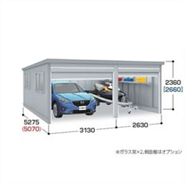 【貨物輸送無料】イナバ屋根裏部屋 GARADIA ガレーディア 2連棟 GRN-3126・52H 原則として型 判定基準大屋根 2台用 『 車宿り 車宿り バス発着場 シャッター 入れもの 鉄道車両界面 diy 一揃いの道具 銀輪 自動自転車 パーキング場 』
