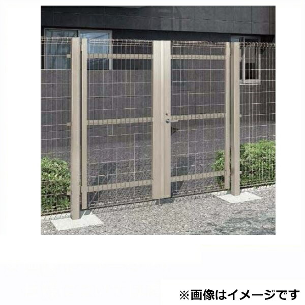 【送料無料】リクシル TOEX ハイグリッド門扉NF8型 柱使用 09-15 両開き シリンダー錠使用（レバー式内蔵錠）『LIXIL ゲート 部材 ガーデン 住宅 境界 入口 スチール メッシュ 塀 壁 diy おしゃれ 形材 門扉』 80,905円