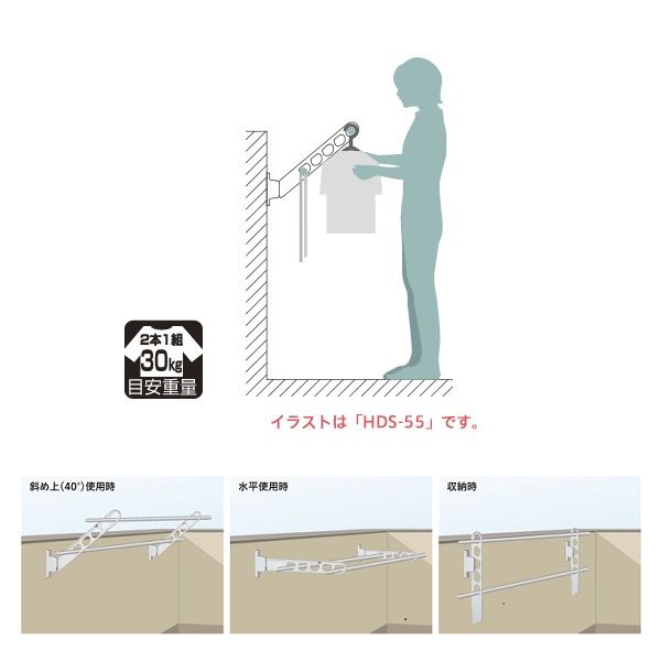 好評受付中 川口技研 ホスクリーン 腰壁用ホスクリーン HDS-55型 2本入り ＃HDS-55-ST 物干し 屋外 ベランダ ステンカラー  newschoolhistories.org