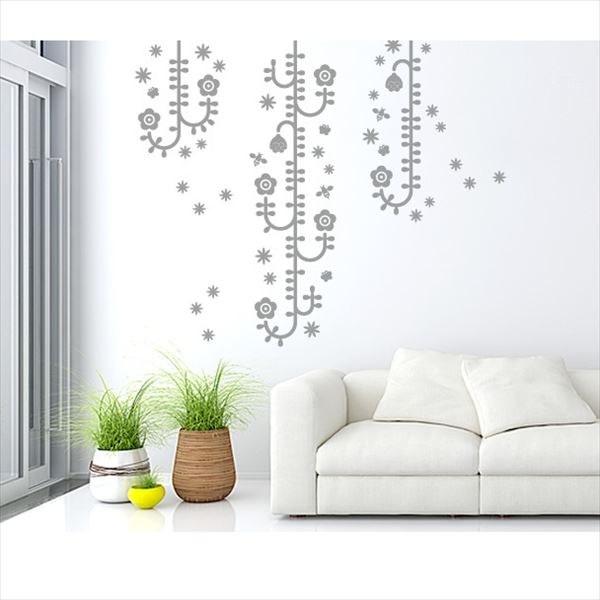 再再販 東京ステッカー 高級ウォールステッカー 植物 植物と昆虫たち Sサイズ Ts0006 Es グレー かわいい 壁 シール 60 Off Www Sunbirdsacco Com