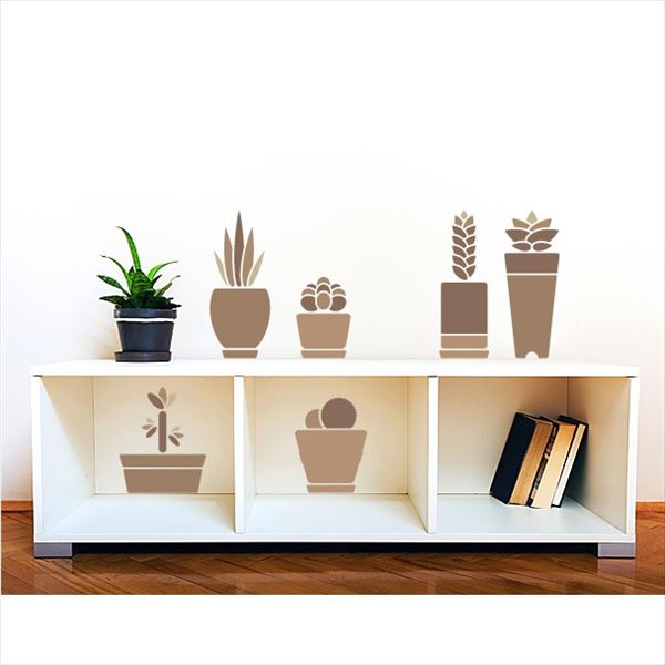 人気ショップが最安値挑戦 東京ステッカー 高級ウォールステッカー 植物 多肉植物 Lサイズ Ts0024 Dl ブラウン かわいい 壁 シール 安いそれに目立つ Cisco Edu Mn
