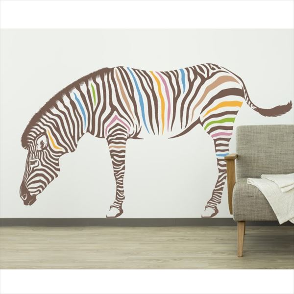 初回限定 東京ステッカー 高級ウォールステッカー 動物 シマウマ Sサイズ Ts0012 As ブラウン かわいい 壁 シール 安い Www Estelarcr Com