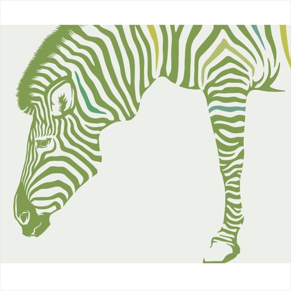 東京ステッカー 至高ウォールステッカー 動物 シマウマ L号数 Ts0012 El 緑色 お洒落 芳しい 籬 押捺 Newbyresnursery Com