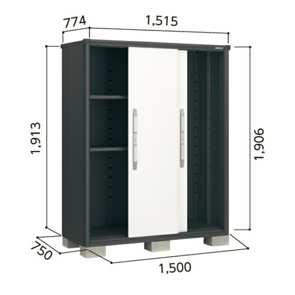 【棚が大きい】イナバ物置 MJX／シンプリー MJX-228A FG 全面棚タイプ『物置 屋外 小型 小屋 倉庫 収納庫 イナバ diy キット スリム おしゃれ』【関東・東海地方限定配送】【追加金額で取付工事可能】 フランネルグレー 62,161円