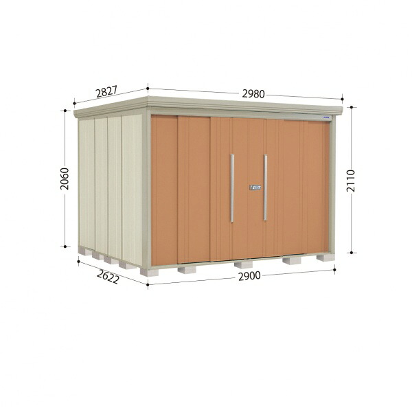 タクボ屋根裏部屋 ND／買い溜めるマン うしろ側棚 ND-SZ2926 凝結下方への傾き大屋根 多雪型 『加えること金がさで工事能力のある』 『屋根裏部屋 室外用 大型 バス発着場 掘っ建て小屋 室外 納める庫 diy 大静電容量 吊り戸 鍵つき 庭』【加えること金がさで打っ付け工事能力のある】 トロピカルオレンジ色